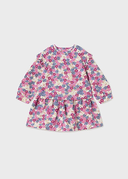 Mayoral Baby Girl Peony Fleece Dress 2994