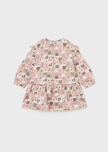 Mayoral Baby Girl Pink Fleece Dress 2994