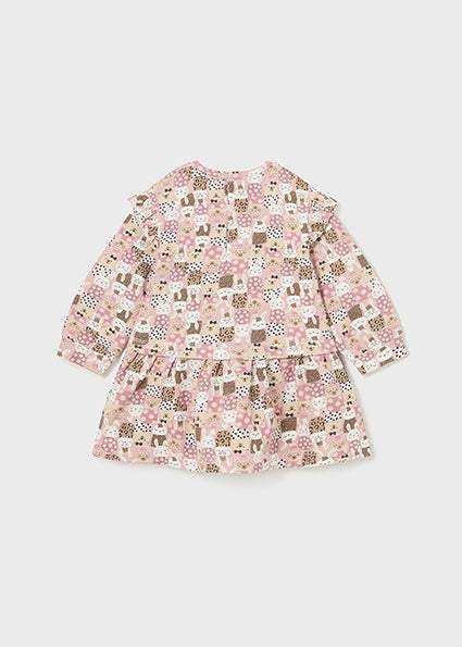 Mayoral Baby Girl Pink Fleece Dress 2994