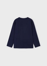 Mayoral Boy AW23 Long Sleeved Navy Top 4016