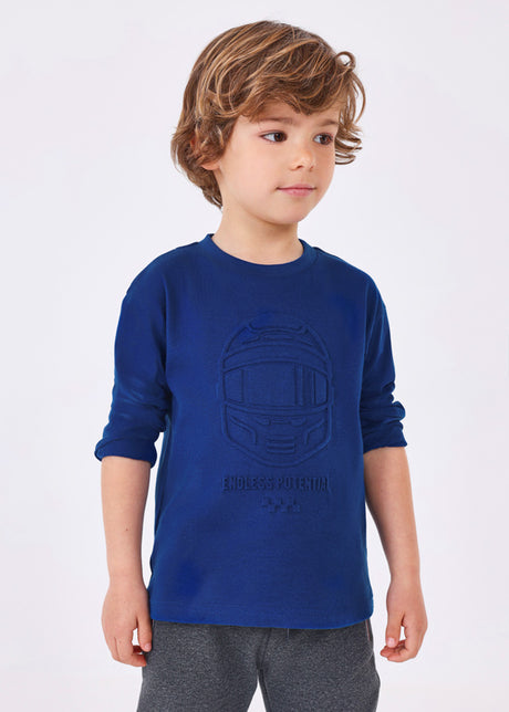 Mayoral Boy AW23 Long Sleeved Blue Helmet Top 4020