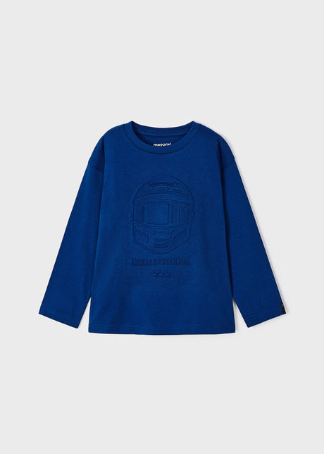 Mayoral Boy AW23 Long Sleeved Blue Helmet Top 4020