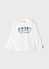 Mayoral Boy AW23 Long Sleeved Cream Top 4020