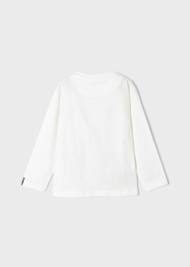 Mayoral Boy AW23 Long Sleeved Cream Top 4020