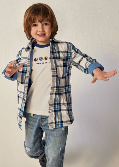 Mayoral Boy AW23 Checked Over Shirt 4107