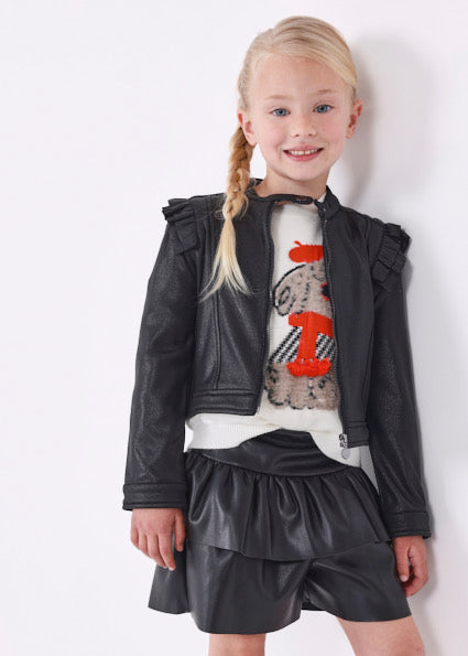 Mayoral Girl Black Shimmer Jacket 4405