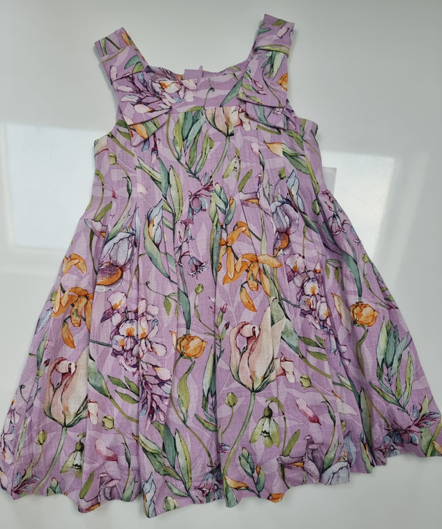 Mayoral Age 4yr Sample Lilac patterned dress L34