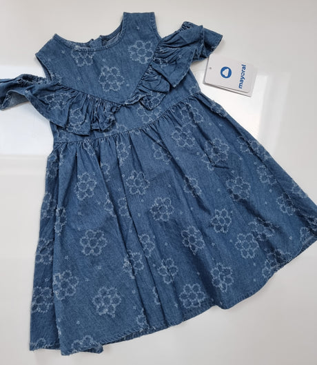 Mayoral Age 4yr Sample cold shoulder dress L44