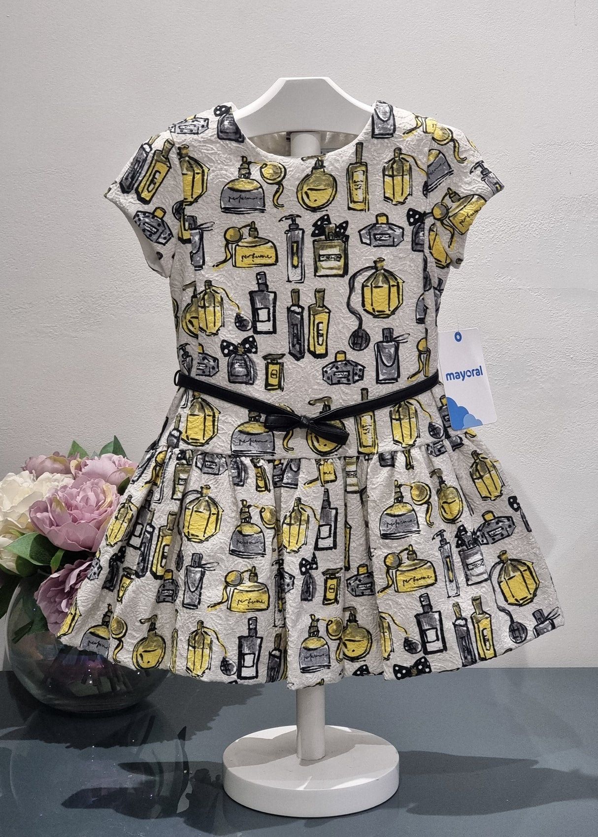 Mayoral Age 2yr perfume bottle print Dress