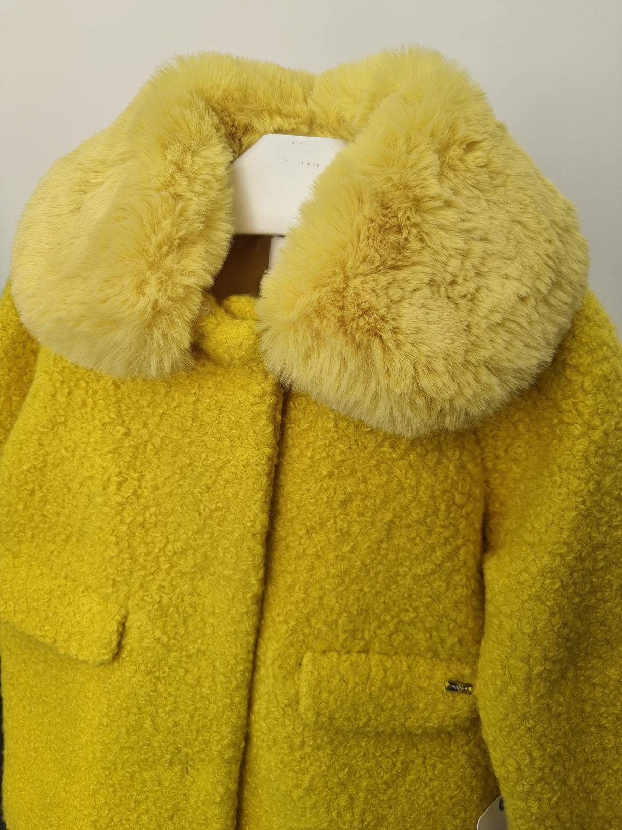 Mayoral Age 2yr Mustard/lime green mix Teddy Coat