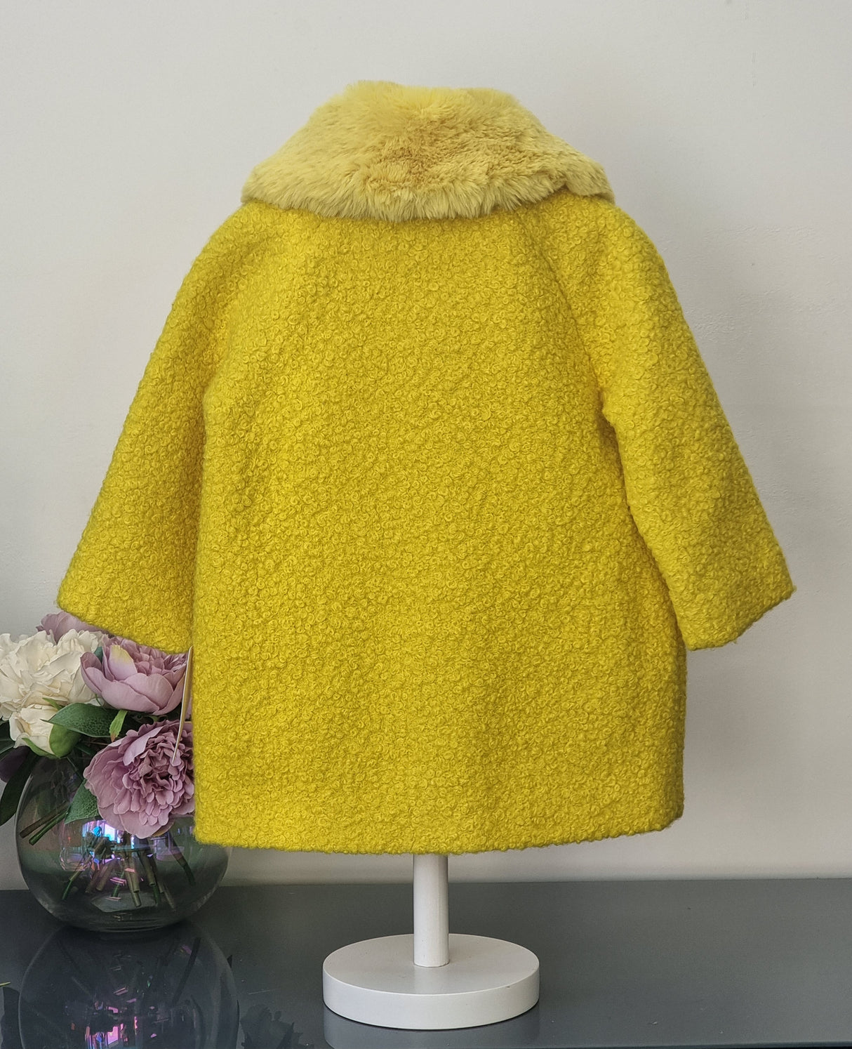 Mayoral Age 2yr Mustard/lime green mix Teddy Coat