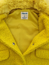 Mayoral Age 2yr Mustard/lime green mix Teddy Coat