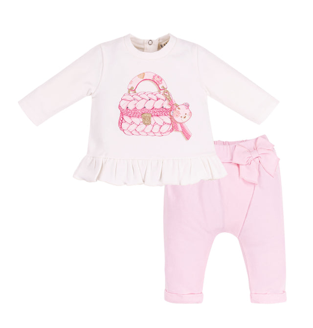 EMC Baby Girls Pink Fleece Set 3335