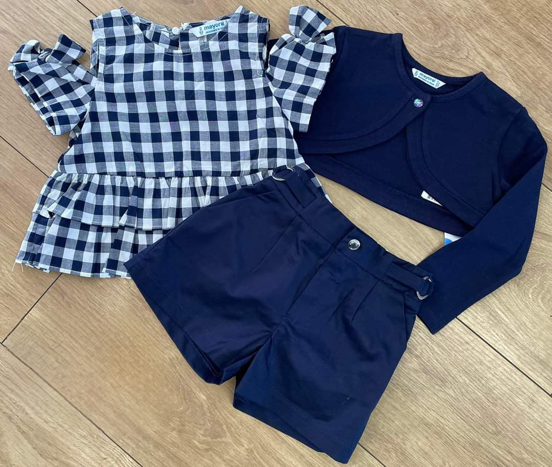 Mayoral Age 2yr Sample Navy 3pc Short set L7