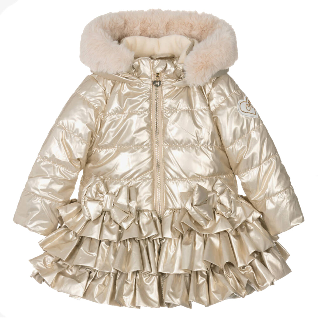 Little A by A Dee AW23 Faith Gold Frill Coat