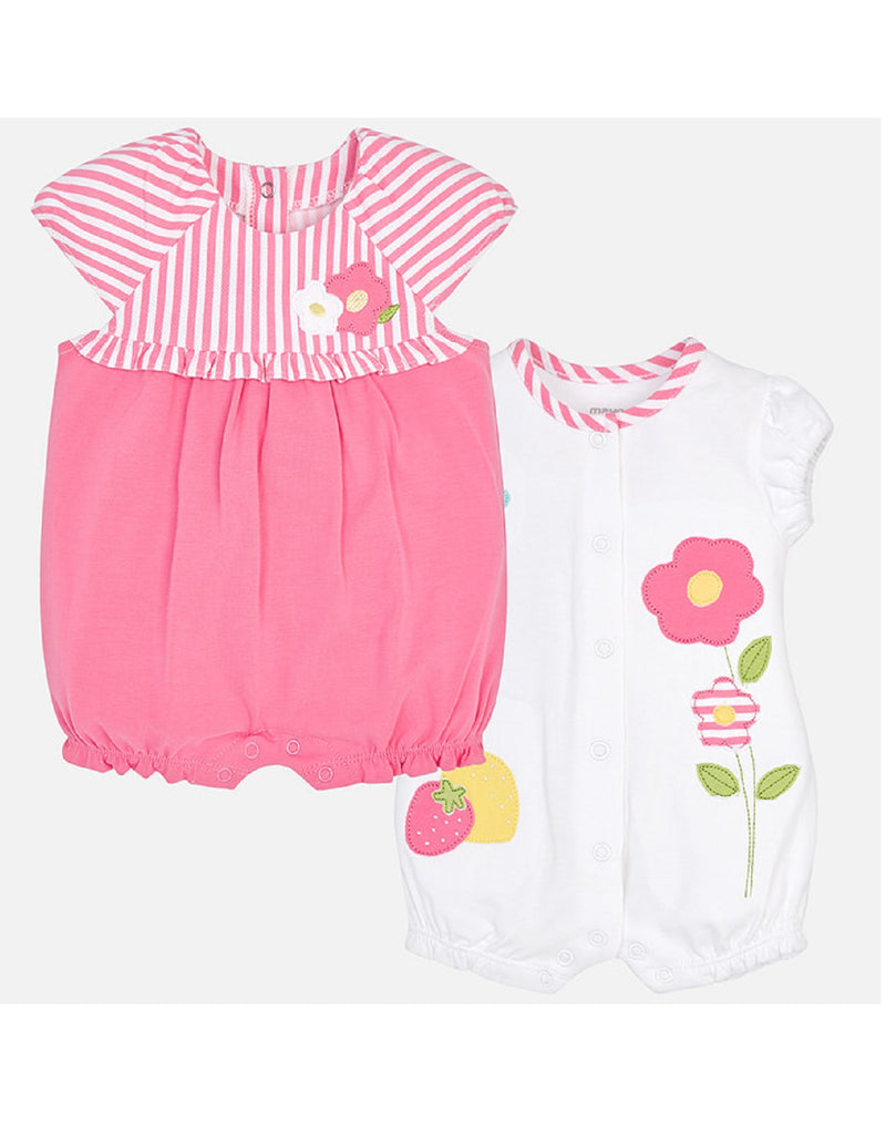 Mayoral Baby Girl 2pk Striped Rompers 1712