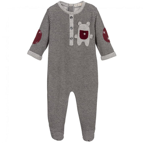 EMC Baby Boys Grey Striped Baby grow 6347