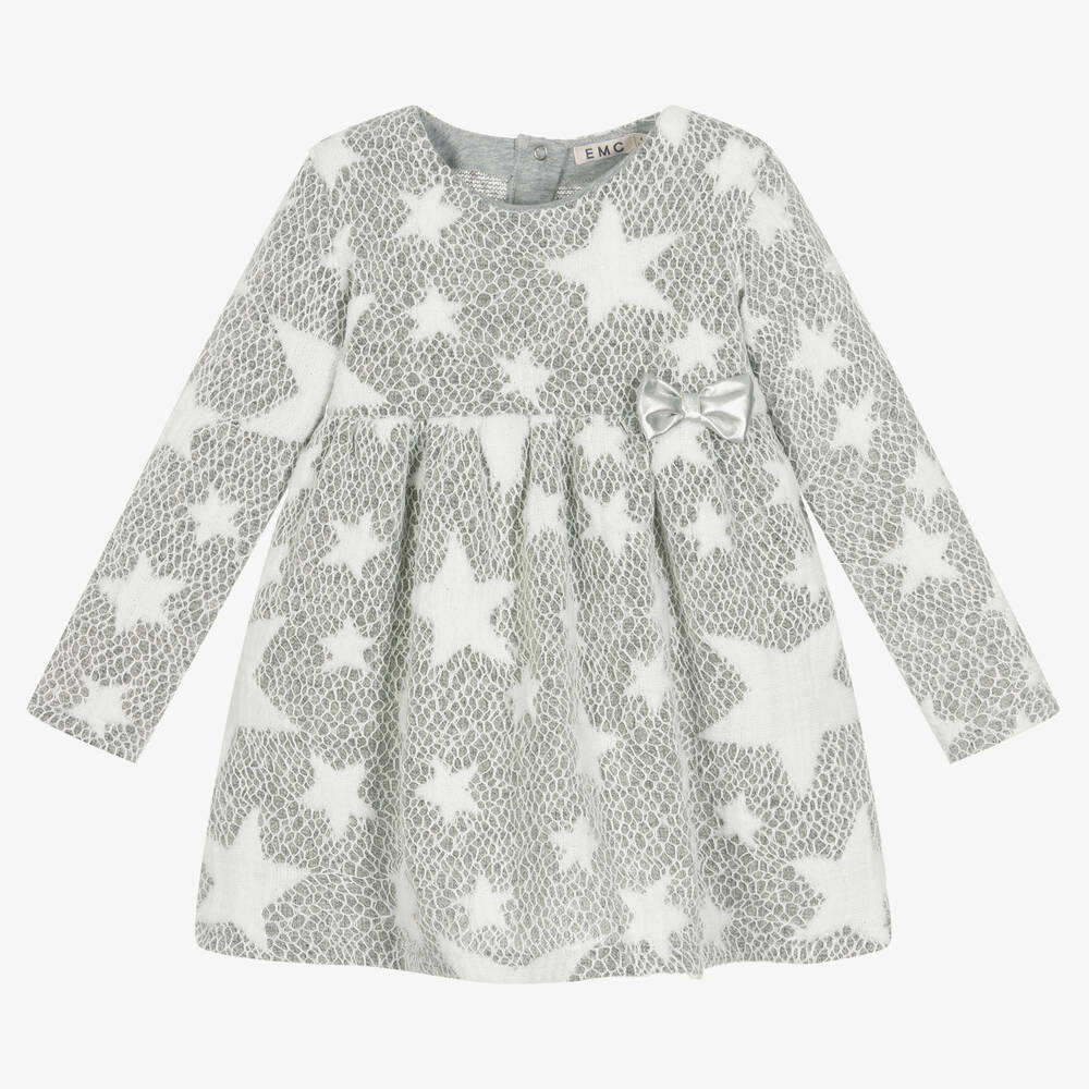 EMC Girls Grey Star Dress 4607