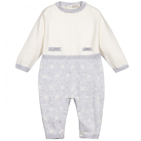 EMC Baby Boys Grey Knitted Star Romper 6348