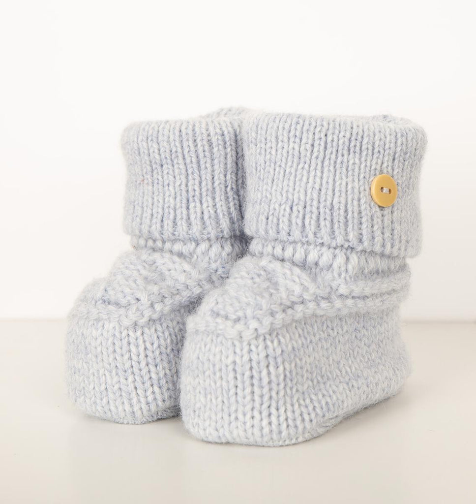 Caramelo Kids AW21 Baby Boy Blue Knitted Booties 207563