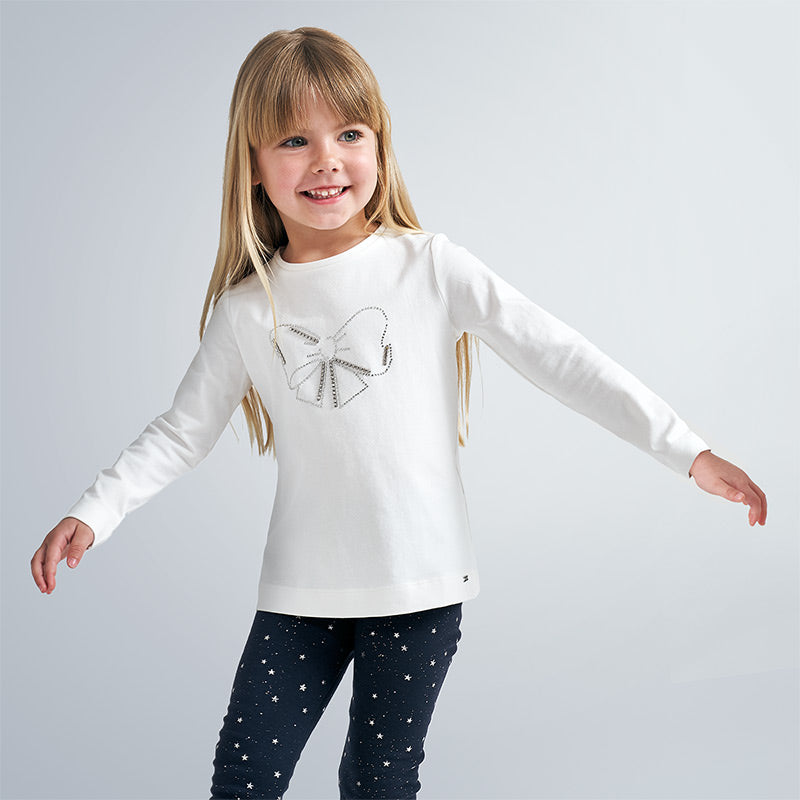 Mayoral Girl AW20 Long Sleeved Bow Top 178