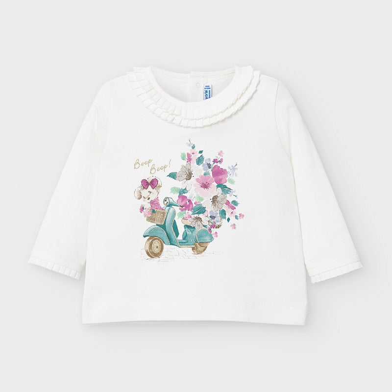 Mayoral Baby Girl AW20 Long sleeved t-shirt with design 2055