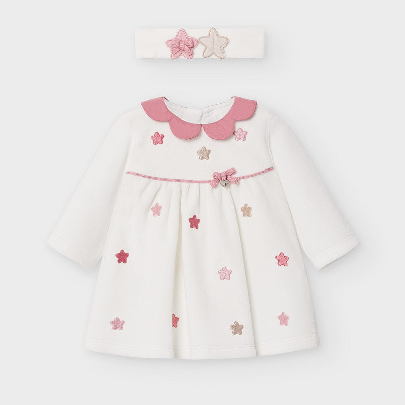 Mayoral Baby Girl AW20 Long Sleeved Star Dress 2847