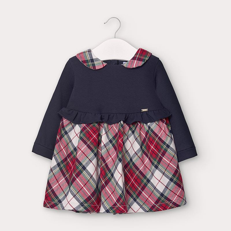 Mayoral Baby Girl AW20 Combined checked dress 2960