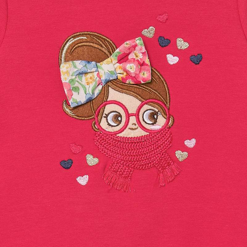 Mayoral Baby Girl AW20 Fleece and tulle dress Coral 2965