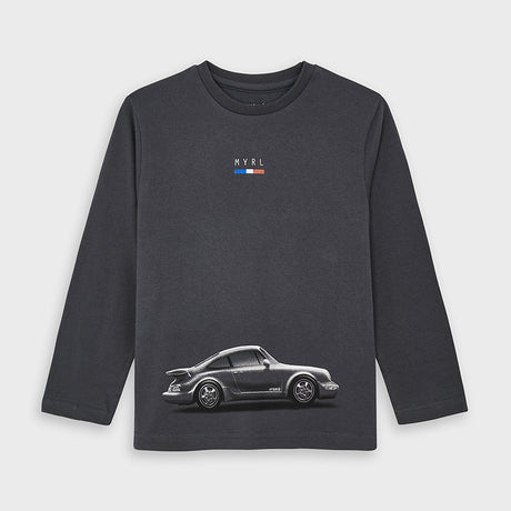 Mayoral Boy AW20 Grey Long sleeved car t-shirt 4046