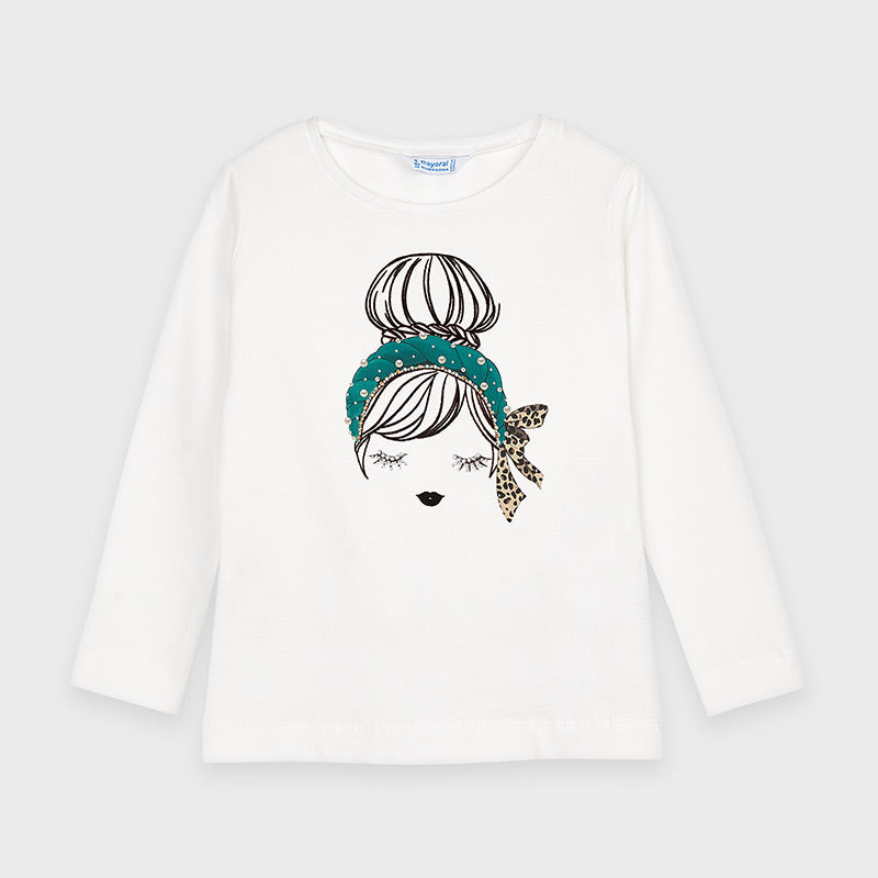 Mayoral Girl AW20 Duck Green Dolls Long Sleeved Top 4060