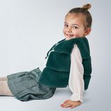 Mayoral Girl AW20 Duck Green Faux Fur Gilet 4351