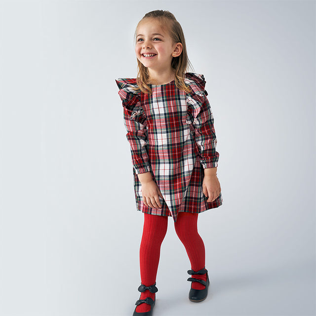 Mayoral Girl AW20 Red Plaid Dress 4977