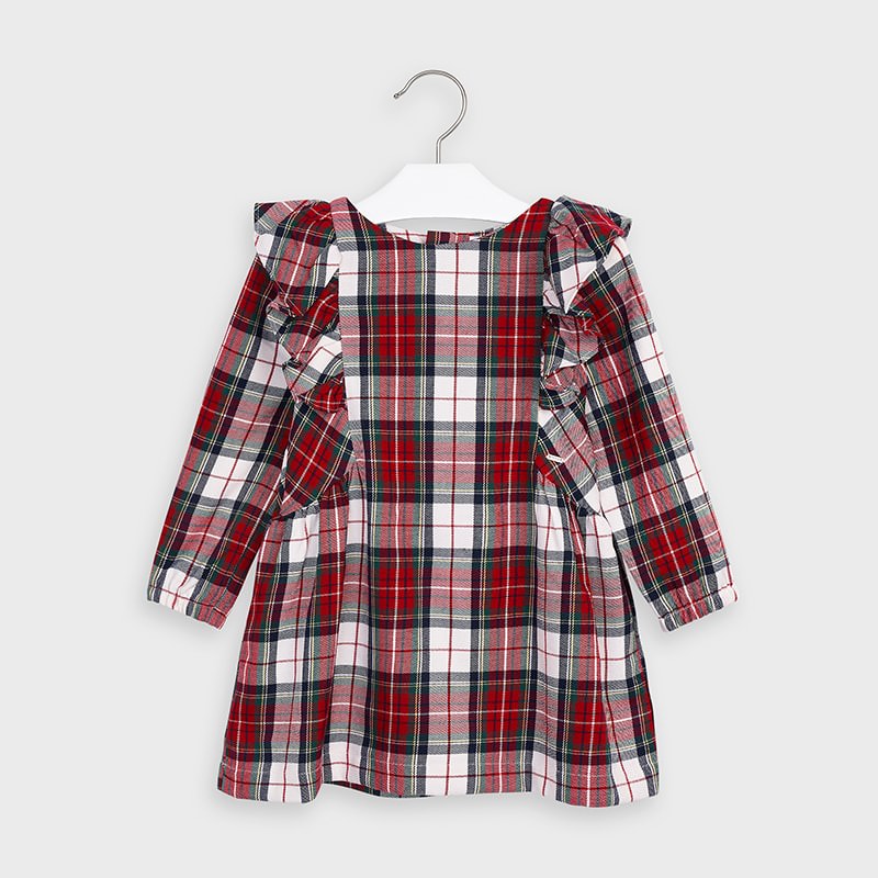 Mayoral Girl AW20 Red Plaid Dress 4977