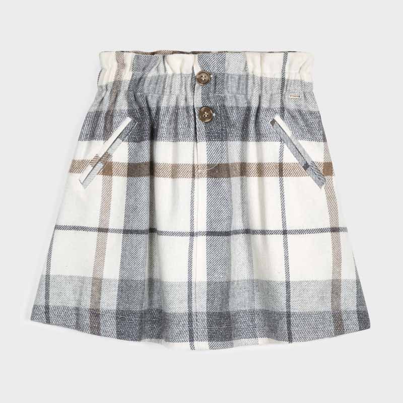 Mayoral Girl AW20 Checked Skirt with Button Detail 7950