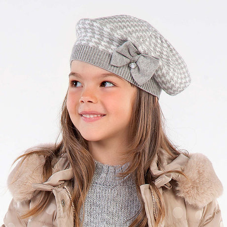 Mayoral AW20 Grey Houndstooth Hat, Scarf & Glove Set 10895