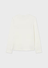 Mayoral Girl Off White Long Sleeved Top 830