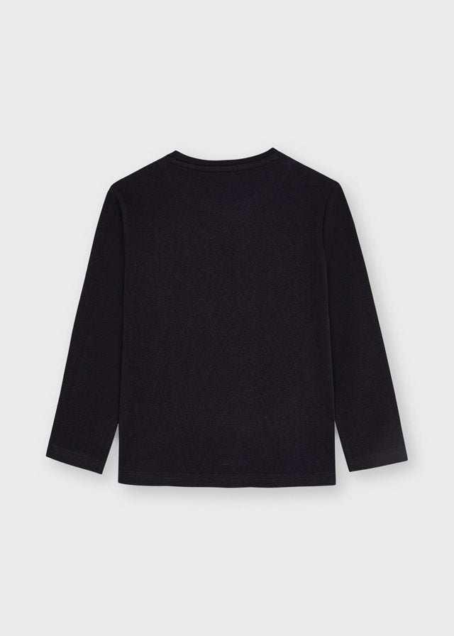 Mayoral Boy AW21 Long Sleeved Black Space Top 4089
