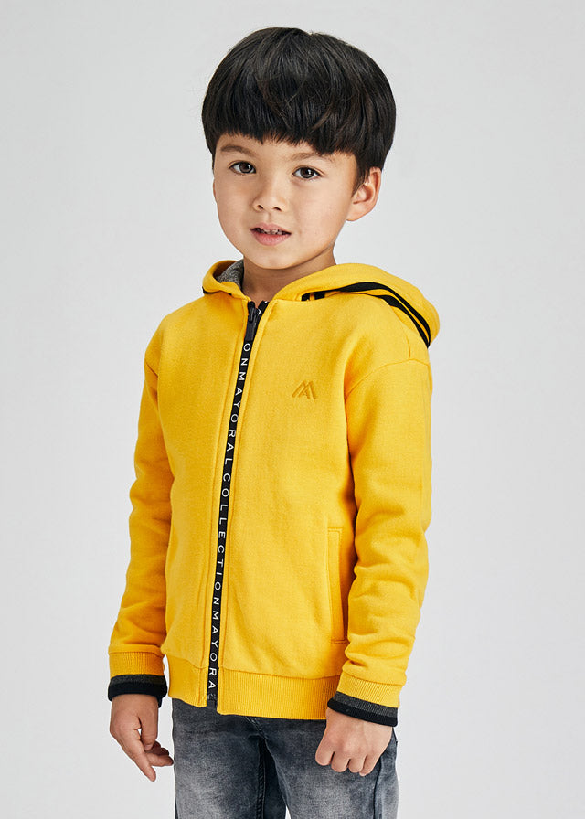Mayoral Boy AW21 Yellow Contrast Zipper Top 4425