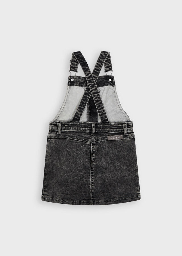 Mayoral Girl AW21 Grey Denim Dungaree Dress 4911