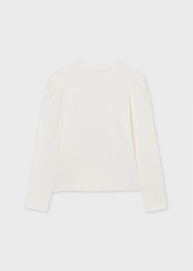 Mayoral Girl AW21 White Long Sleeved Top 7096