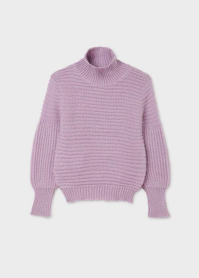Mayoral Girl AW21 Lilac Turtle Neck Jumper 7350