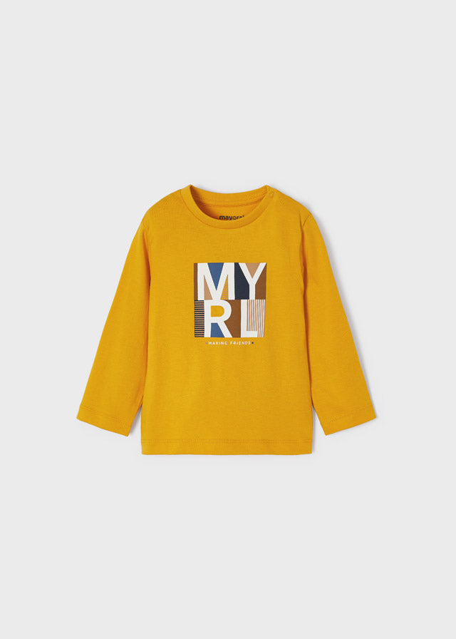 Mayoral Baby Boy AW22 Yellow Long Sleeved Top 108