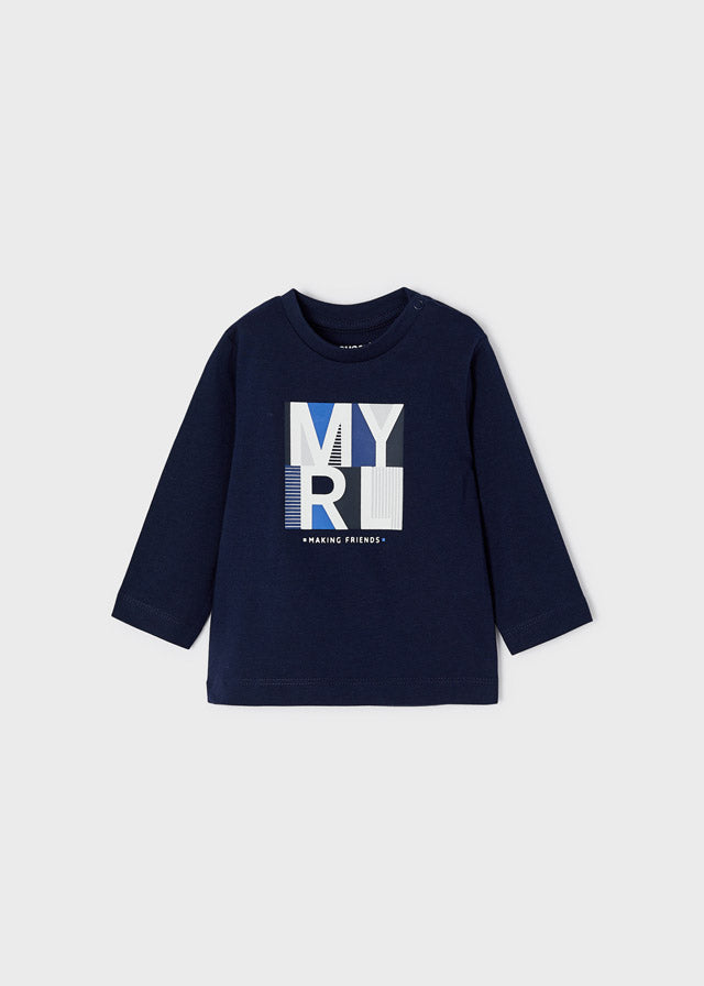 Mayoral Baby Boy AW22 Navy Long Sleeved Top 108