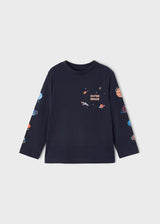 Mayoral Boy AW22 Navy Space Long Sleeved Top 4001