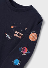 Mayoral Boy AW22 Navy Space Long Sleeved Top 4001