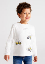 Mayoral Boy AW22 Cream Long Sleeved Top 4008