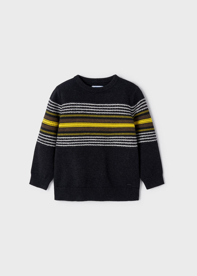 Mayoral Boy AW22 Charcoal Striped Sweater 4389