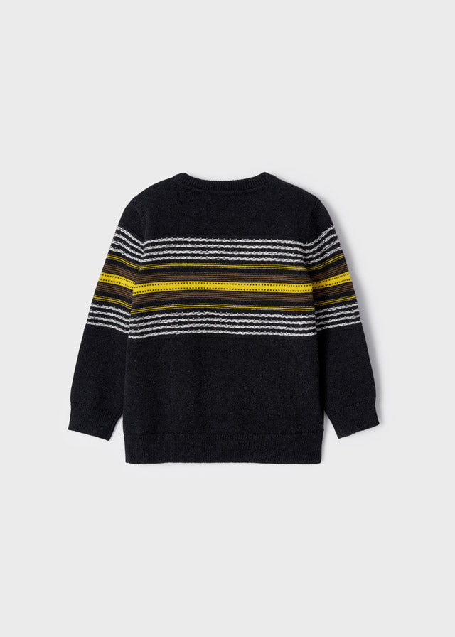 Mayoral Boy AW22 Charcoal Striped Sweater 4389