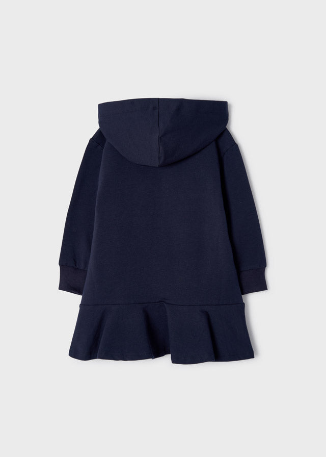 Mayoral Girl AW22 Navy Hooded Dress 4967